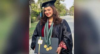 Aleezae Shabbir Khan Bags Three Gold Medals At University Of Punjabs 135th Convocation