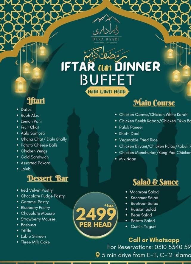 Best Sehri Buffet In Islamabad For Ramadan 2026 