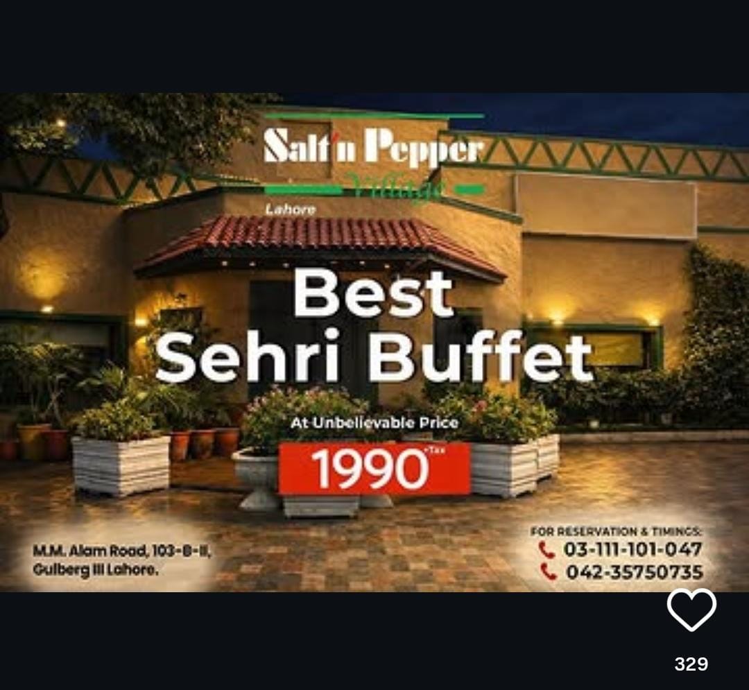 Best Sehri Buffet In Lahore 2026 Check Sehri Deals Starting At Rs999 