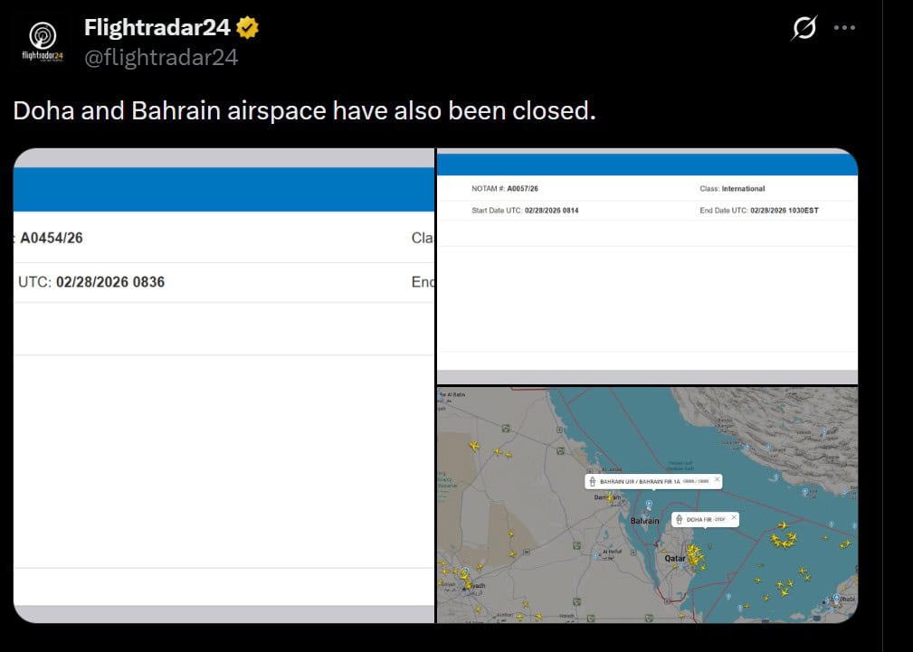 Flight Update For Dubai Saudi Arabia Kuwait Bahrain And Qatar Amid Attacks On Iran 