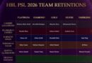Franchises Unveil Player Retentions Ahead Of Auction For Psl 2026