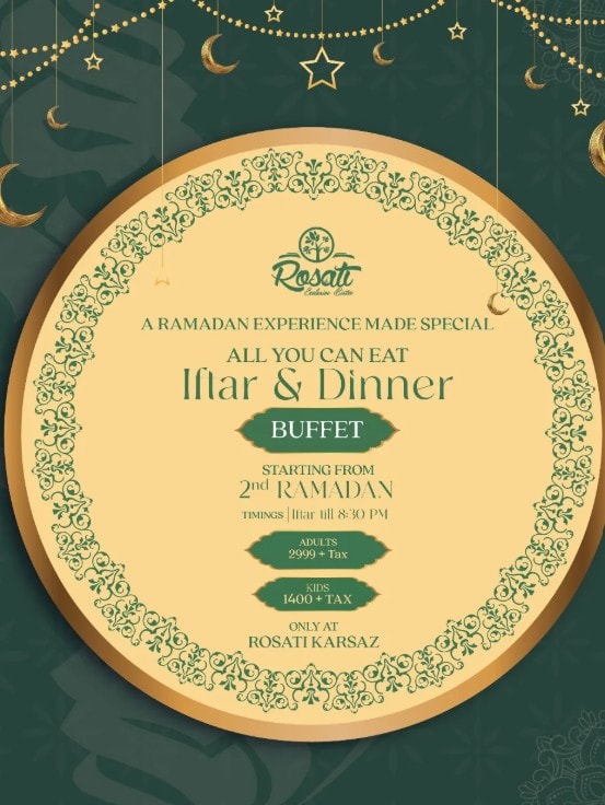 Iftar Buffet Deals In Karachi Ramadan 2026 
