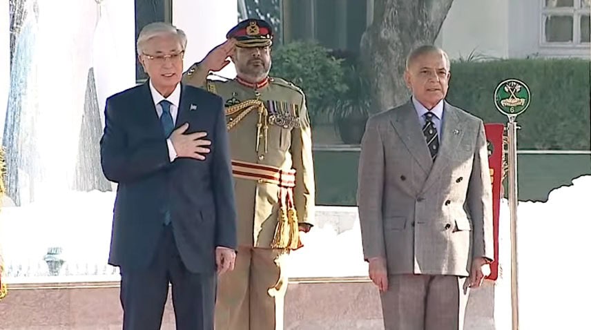 Kazakhstan President Tokayev receives guard of honour at PM House