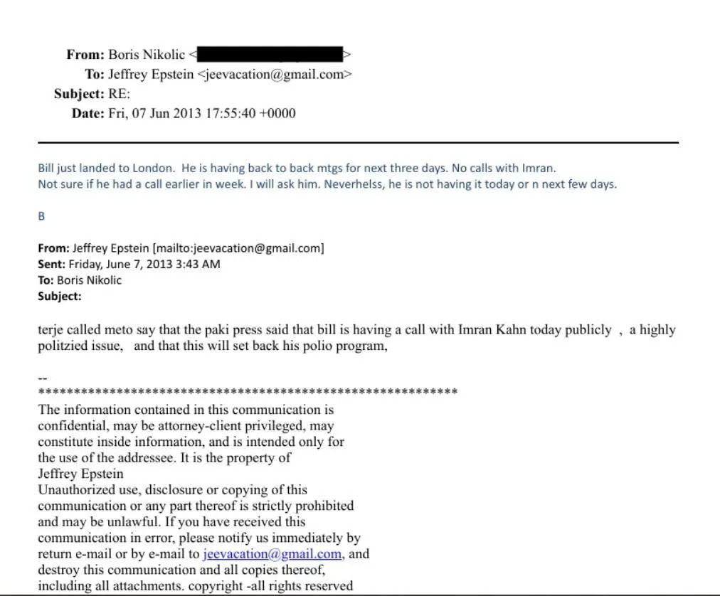 Newly Released Files Of Sex Offender Jeffrey Epstein Carry Names Of Imran Khan Qureshi 
