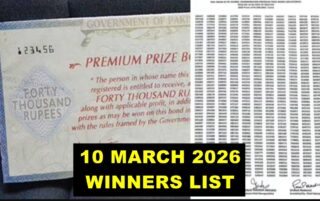 40000 Prize bond Draw#36 10 March 2026: Full winners List