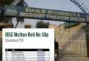Bise Multan Class 10 Roll Number Slips 2026 Issued How To Download