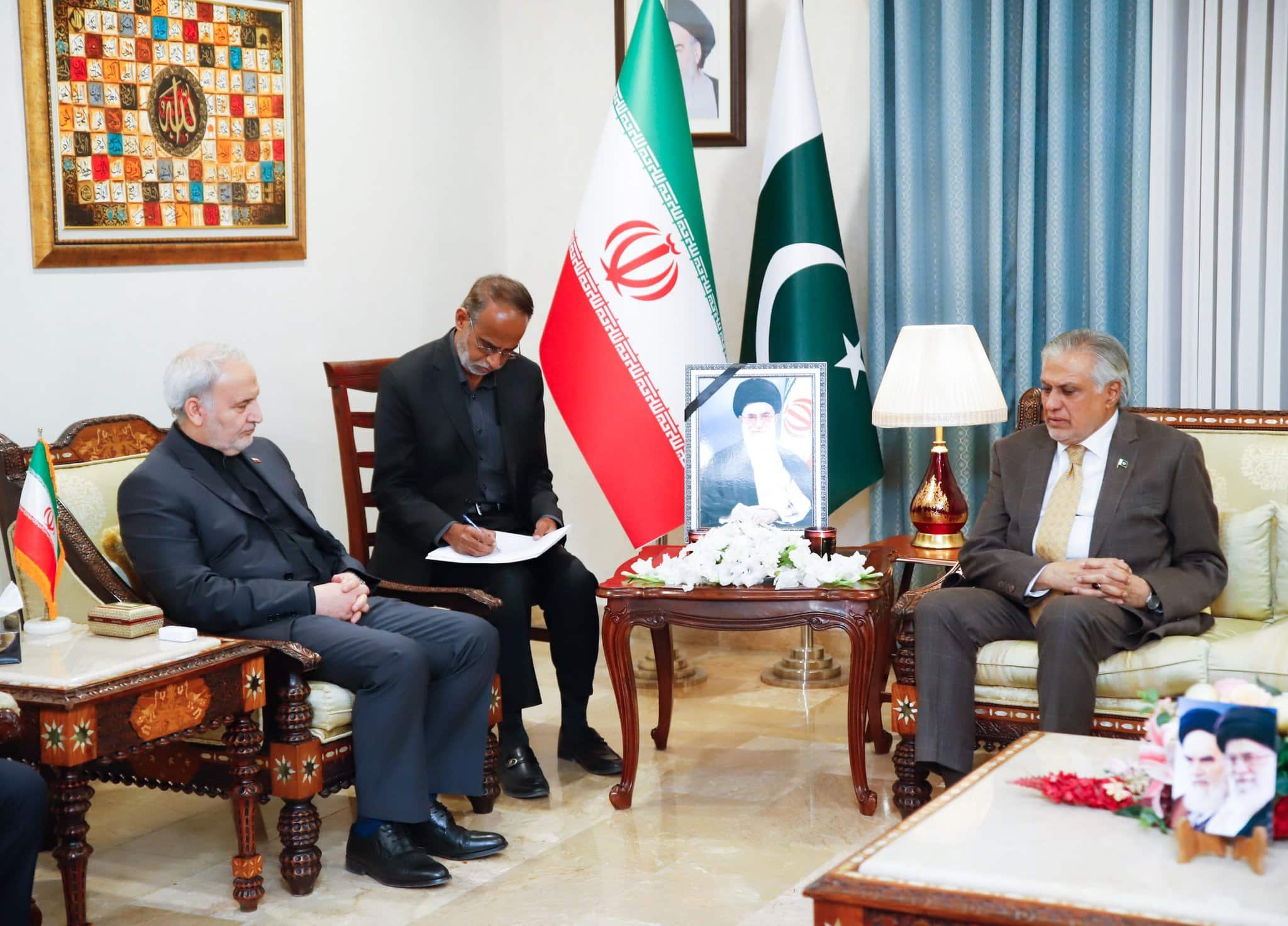 Deputy Fm Isaq Dar Visits Iranian Embassy To Offer Condolences After Death Of Seyed Ali Khamenei 
