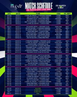 Pcb Unveils Psl 11 Schedule Six Venues To Host 44 Matches 