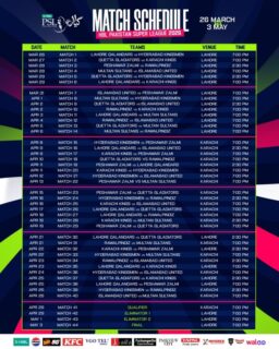 Pcb Unveils Revised Schedule For Hbl Psl 2026 