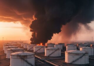 Uaes Fujairah Oil Hub Targeted By Iranian Drone Strikes Flames And Smoke Engulf Key Port