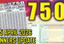 750 Prize Bond 15 April 2026 Winners Draw Results Update