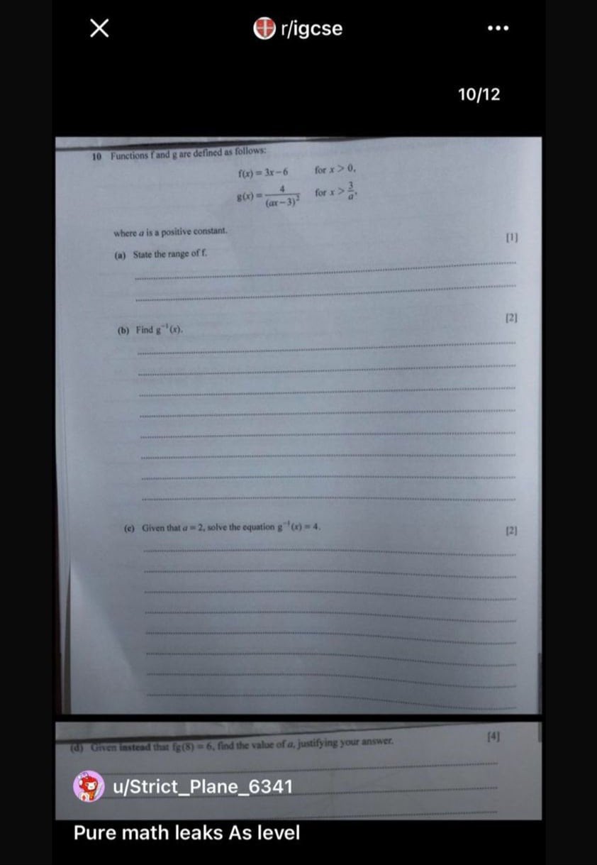 A Level Maths Paper 1 Leaked Before Exam In Pakistan 