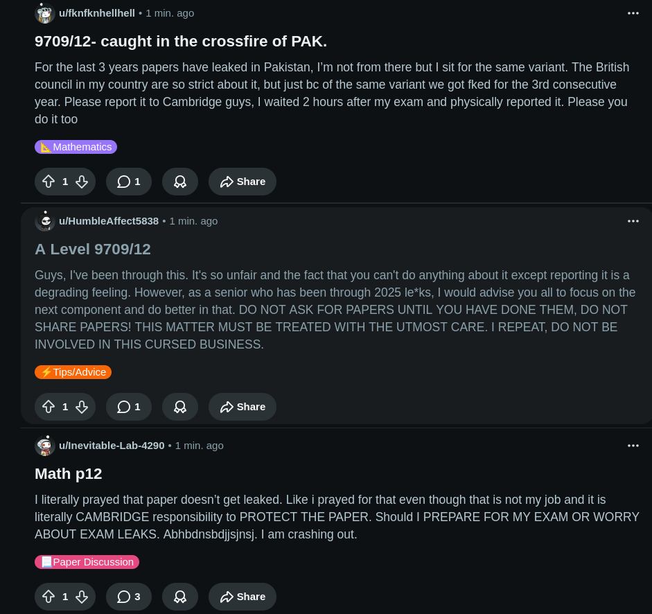 A Level Maths Paper 1 Leaked Before Exam In Pakistan 
