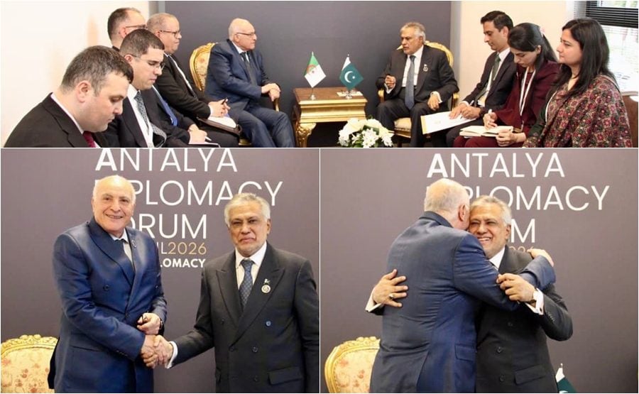 Algerian FM Attaf holds talks with Dy PM Ishaq Dar in Antalya