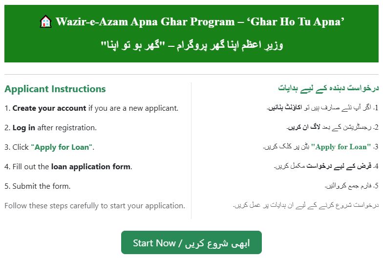 Apply For Apna Ghar Programme Housing Loan Scheme Online 