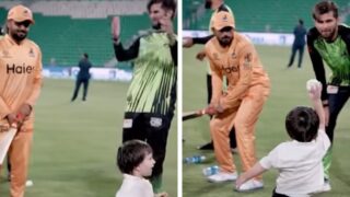 Babar Azam’s playful moment with Shaheen Afridi’s son goes viral