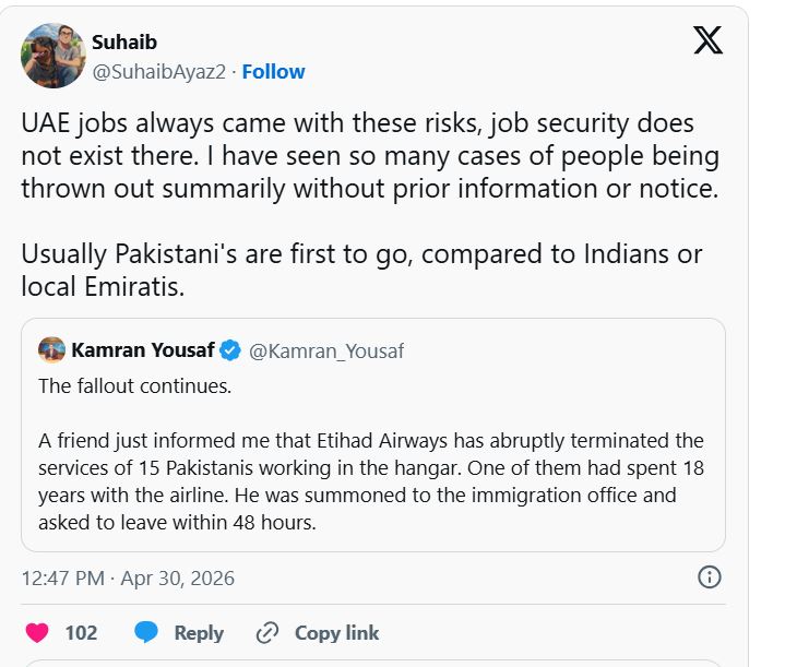 Etihad Airways Fires Over Dozen Pakistani Staff In Uae Amid Strained Ties Heres The Reality 