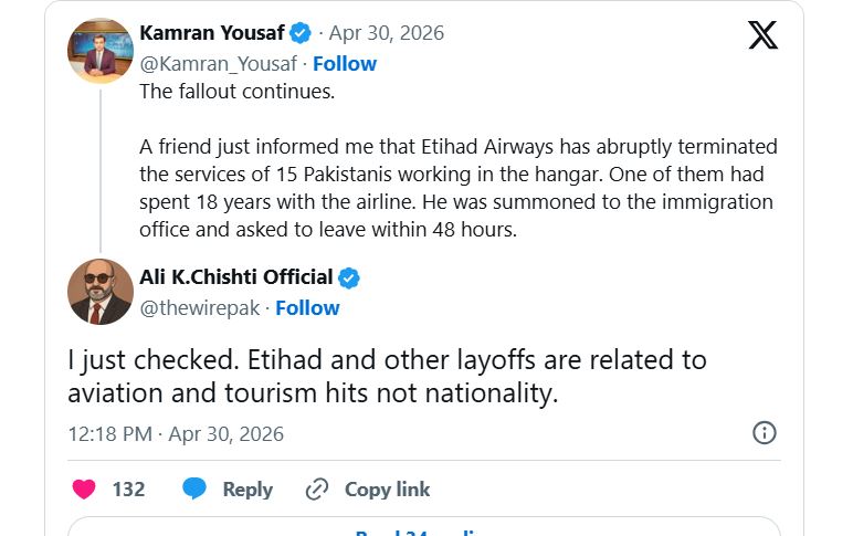Etihad Airways Fires Over Dozen Pakistani Staff In Uae Amid Strained Ties Heres The Reality 