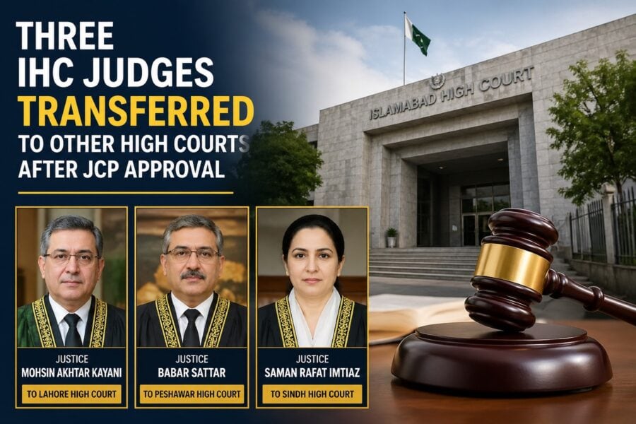 Law Ministry Notifies Transfer Of Three Ihc Judges