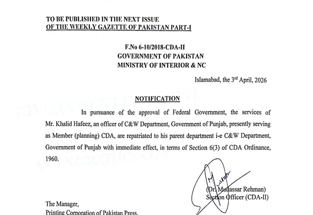 Major Shake Up At Cda As Federal Govt Reshuffles Top Members 
