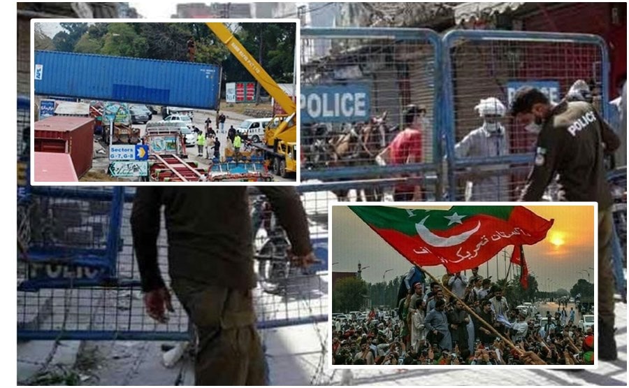 Ptis April 9 Rally Postponed Containers Placed In Parts Of Rawalpindi Amid Section 144