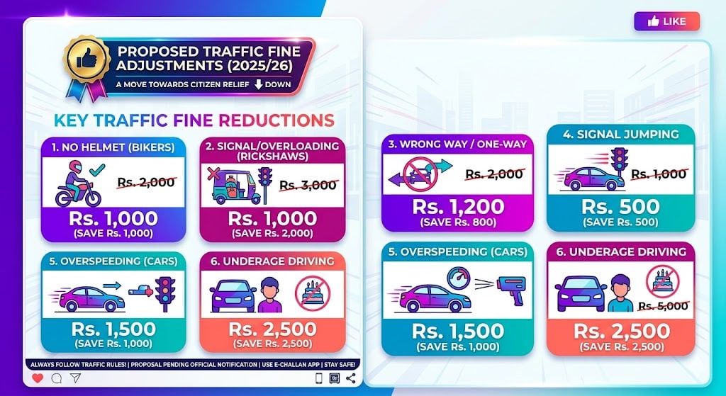 Traffic Fines In Punjab Update With Revised Penalties Violation Rules Check List 