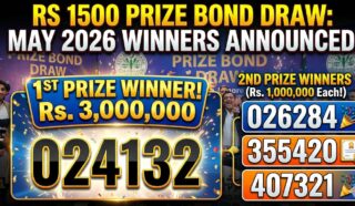 1500 Prize Bond Draw May 2026 Top Winners Announced