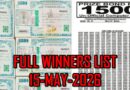 1500 Prize Bond Full Draw List Pdf Download 15 May 2026