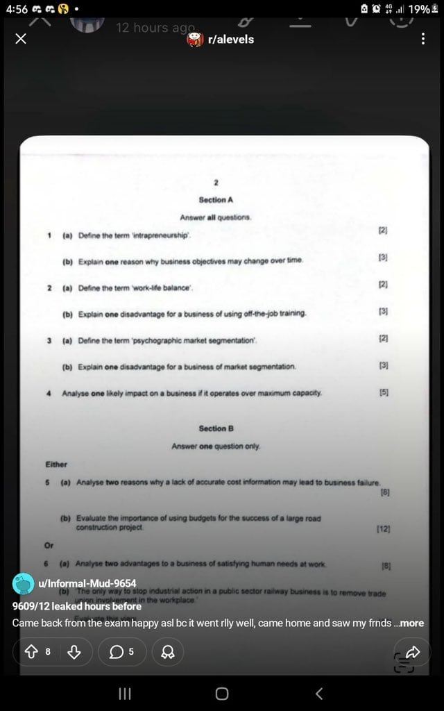 A Level Business Studies Paper Leak Raises Questions Over Cambridge Exams Integrity 