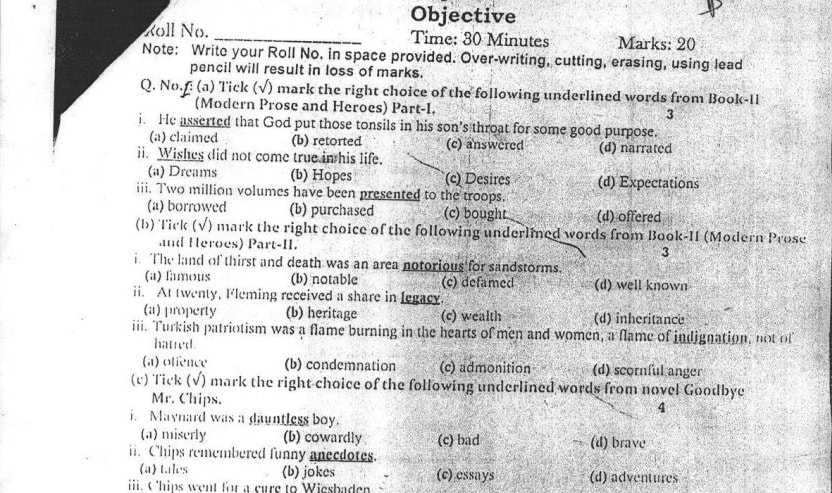 Bise Gujranwala English Compulsory Model Paper For Inter Part 2 Exams 2026