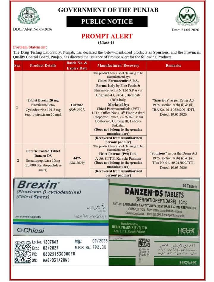 Fake Brexin Danzen Ds Tonoflex And Novidat Flood Punjab Markets Authorities Warn 