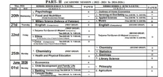 Intermediate Exams 2026 Date Sheet Released In Punjab Check Pdf File