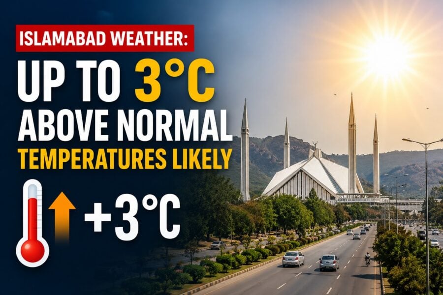 Islamabad Weather Up To 3c Above Normal Temperatures Likely