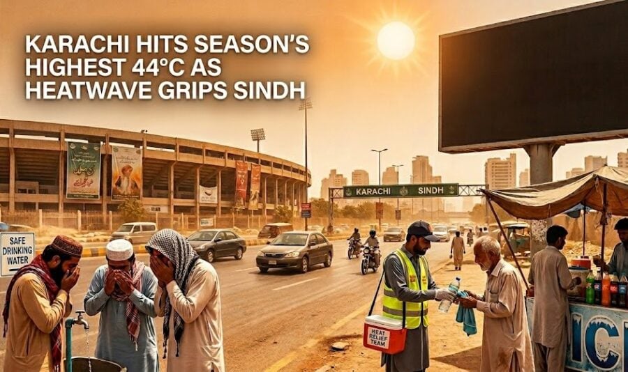 Karachi Hits Seasons Highest 44c As Heatwave Grips Sindh