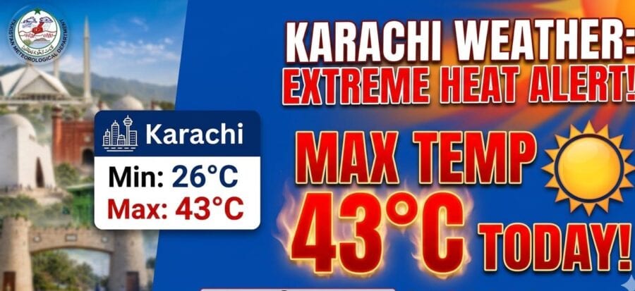 Karachi Weather Forecast Today As Maximum Temperature May Hit 43c