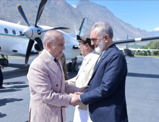 Pm Shehbaz Arrives In Gilgit On Day Long Official Visit