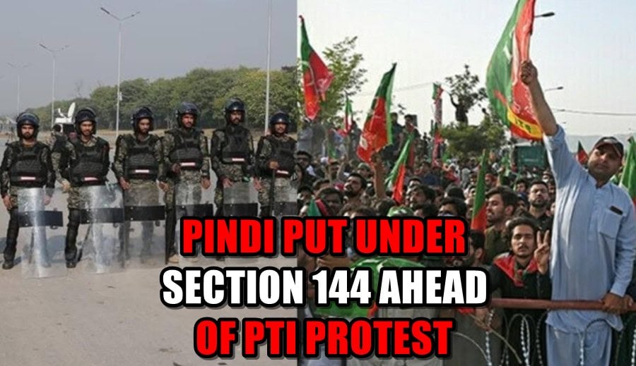 Section 144 Imposed In Rawalpindi Till May 19 Ahead Of Pti Protest Plan At Adiala Jail