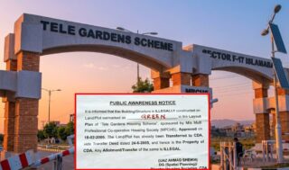 Tele Gardens Housing Scheme Faces Cda Crackdown Over Illegal Green Land Development