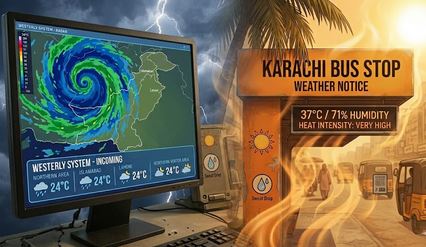Westerly System To Enter Pakistan Karachi To Face Heat And Humidity