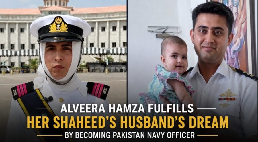 Alveera Hamza Fulfills Her Shaheeds Husbands Dream By Becoming Pakistan Navy Officer