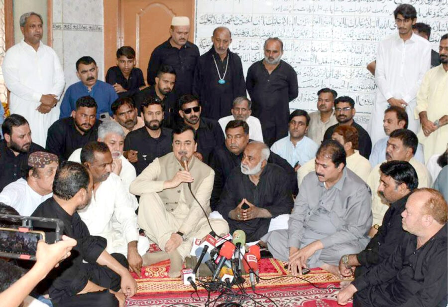 Chairman Senate Gilani Condoles Murree Express Victims Families