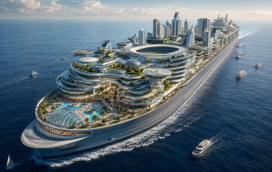 Freedom Ship Project Revives Vision Of Giant Floating City At Sea