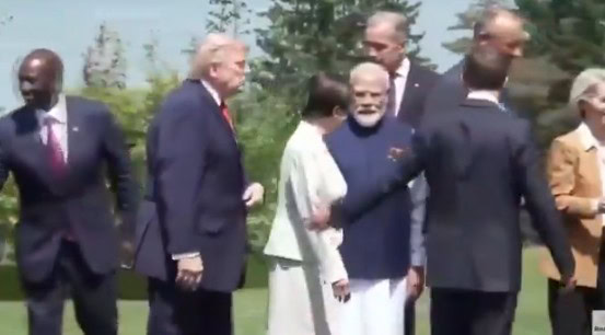 Video Clip Of Trumps Apparent Snub Of Modi At G7 Summit Goes Viral