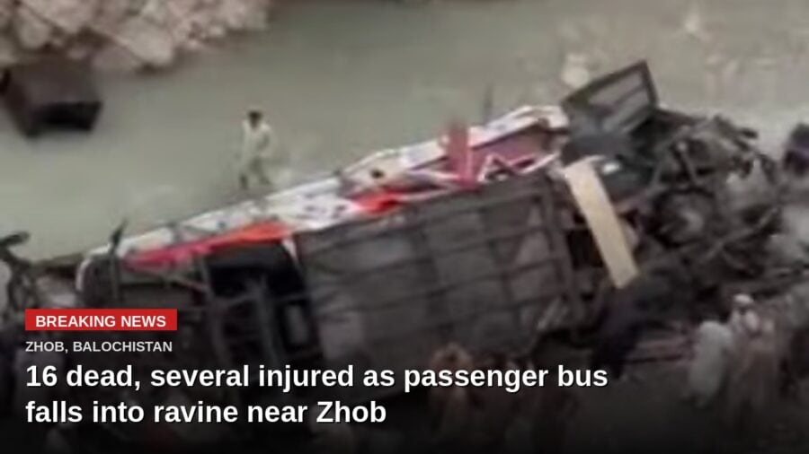 16 Dead Several Injured As Passenger Bus Falls Into Ravine Near Zhob