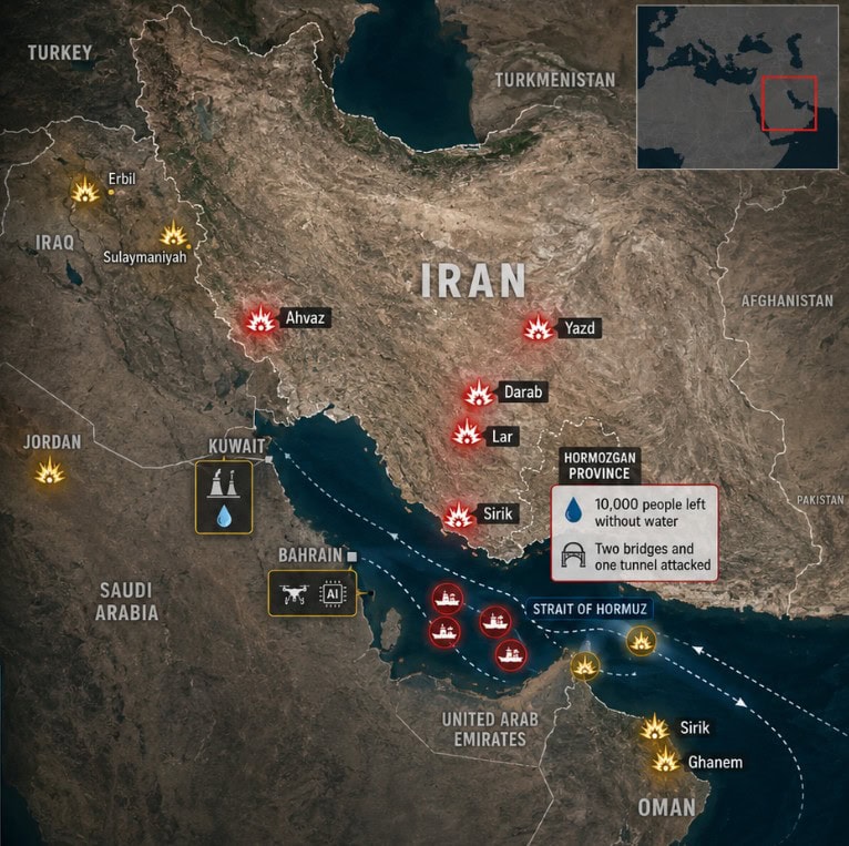 A Look At Us And Iranian Strikes Across Middle East Over Last 24 Hours 