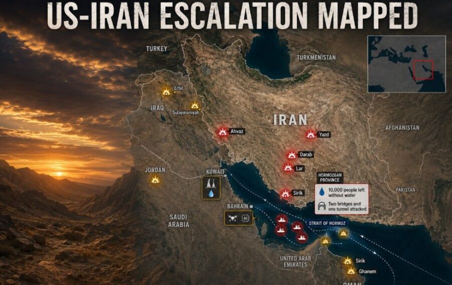 A Look At Us And Iranian Strikes Across Middle East Over Last 24 Hours