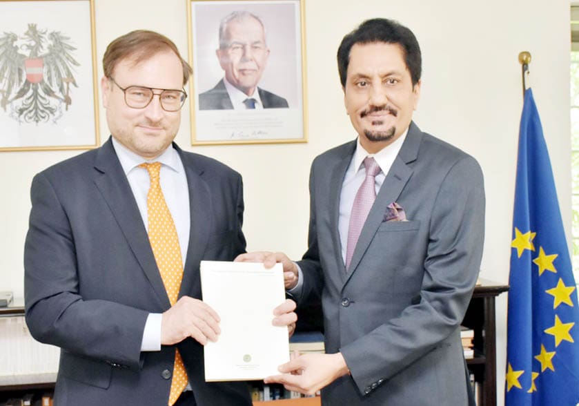 Austria Pakistan Keen To Expand Mutual Cooperation In Trade Energy And Tourism Oliver 