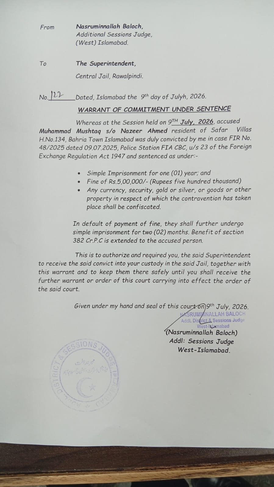 Bahria Town Vice Ceo Col R Khalil Jailed In Illegal Forex Hundi Hawala Case 