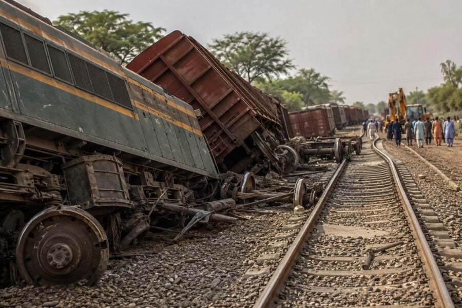 Freight Train Derailment Halts Rail Traffic Across Sindh