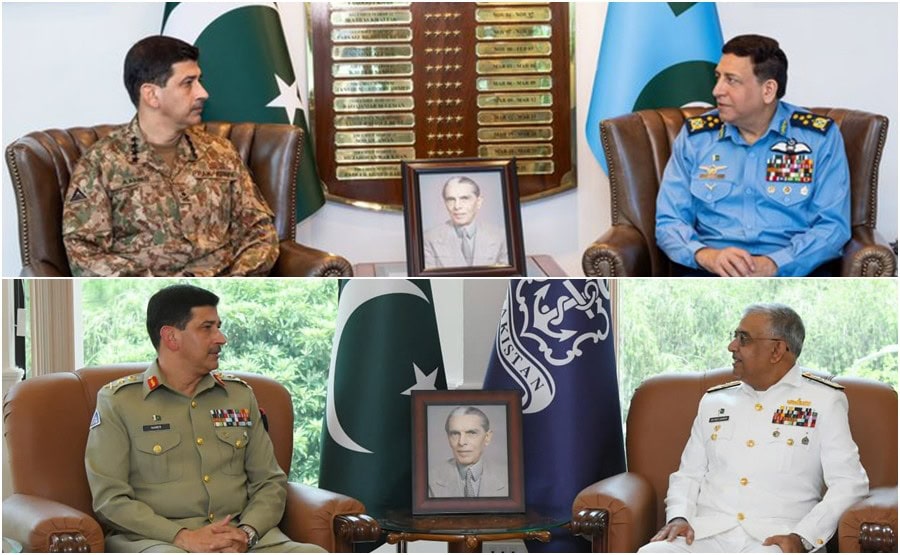 Gen Aamer Raza Strengthens Inter Services Coordination With Navy Air Force Leadership